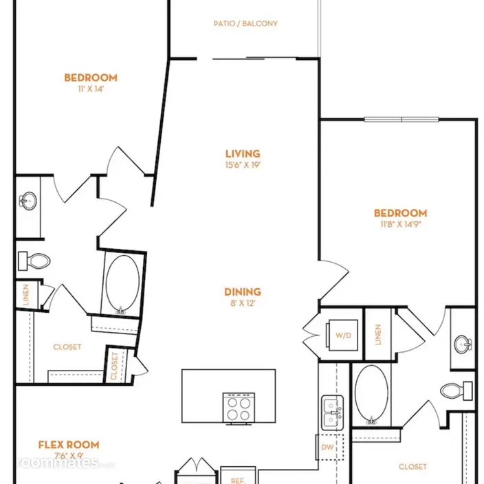 Room for rent in Dallas, TX $1025, apartment