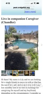 Room for rent in Chandler, AZ $400, house