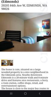 Room for rent in Edmonds, WA $850, house