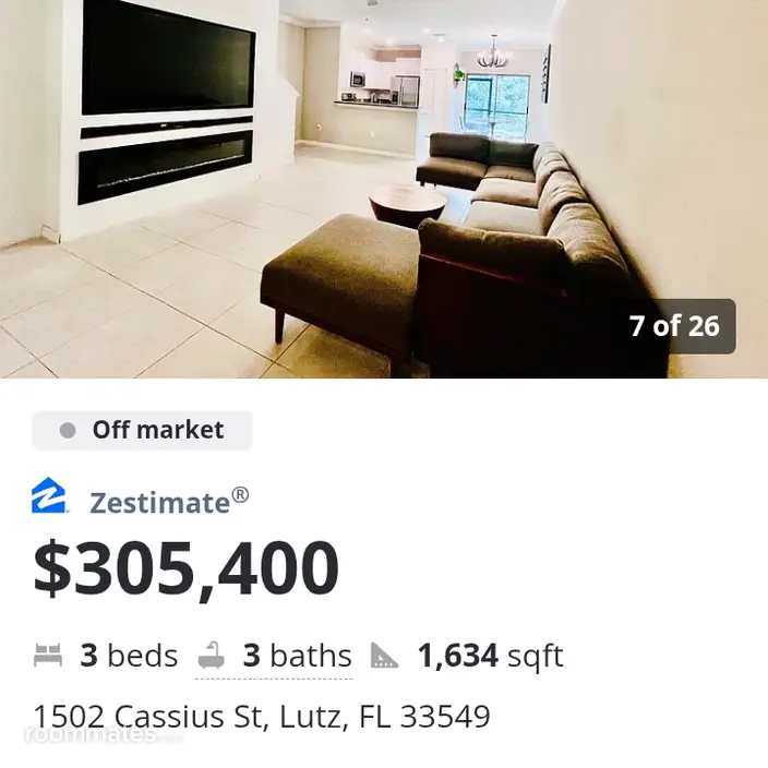 Room for rent in Lutz, FL $500, townhouse