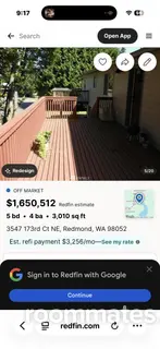 Room for rent in Redmond, WA $1000, house