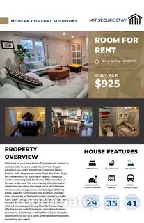 Room for rent in Washington, DC $925, house