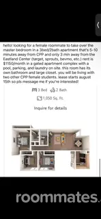 Room for rent in West Covina, CA $1230, apartment