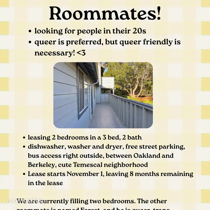 Room for rent in Oakland, CA $950, apartment